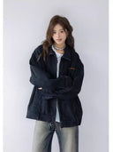 American Style Vintage Antique Washed Embroidered Denim Jacket for Men and Women Autumn vintage Antique Casual Couple Jacket