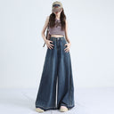 Spring New Fashion Wide Leg Pants Jeans Design Sense Loose Mop Pants Slim Relaxed Pants Women