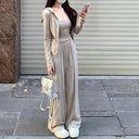 Casual Sports suit Women's 2024 Autumn Dress with a Set of High-end Fashion Sweat Pants Three-piece Western Style