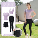 Yoga Clothing Suit for Women 2025 New Flesh-Covering Running Suit for Women Morning Running Sports Fitness Quick-Drying Clothing Wholesale