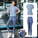 Yoga Clothing Suit for Women 2025 New Flesh-Covering Running Suit for Women Morning Running Sports Fitness Quick-Drying Clothing Wholesale