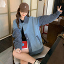 Reality Pats 2023 Korean Denim Coat Spring Casual Loose Design Sense Niche Street Top Small All-Match