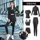 Yoga Clothing Suit for Women 2025 New Flesh-Covering Running Suit for Women Morning Running Sports Fitness Quick-Drying Clothing Wholesale