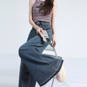 Spring New Fashion Wide Leg Pants Jeans Design Sense Loose Mop Pants Slim Relaxed Pants Women