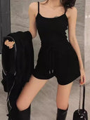 Summer 2024 New Internet Celebrity Sports suit Women's Jacket Vest Shorts Fashion Hong Kong Flavor Three-piece Women's Fashion