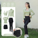 Yoga Clothing Suit for Women 2025 New Flesh-Covering Running Suit for Women Morning Running Sports Fitness Quick-Drying Clothing Wholesale
