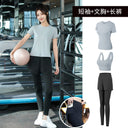 Yoga Clothing Suit for Women 2025 New Flesh-Covering Running Suit for Women Morning Running Sports Fitness Quick-Drying Clothing Wholesale