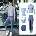 Yoga Clothing Suit for Women 2025 New Flesh-Covering Running Suit for Women Morning Running Sports Fitness Quick-Drying Clothing Wholesale