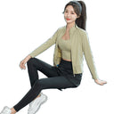 Yoga Clothing Suit for Women 2025 New Flesh-Covering Running Suit for Women Morning Running Sports Fitness Quick-Drying Clothing Wholesale