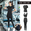 Yoga Clothing Suit for Women 2025 New Flesh-Covering Running Suit for Women Morning Running Sports Fitness Quick-Drying Clothing Wholesale