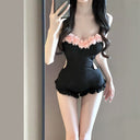 One-piece Swimsuit Women's 2025 New Style Push-up Slim Belly Covering Slim-fit High-end Seaside Holiday Spa Swimsuit