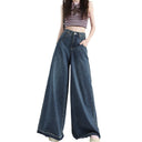 Spring New Fashion Wide Leg Pants Jeans Design Sense Loose Mop Pants Slim Relaxed Pants Women