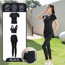 Yoga Clothing Suit for Women 2025 New Flesh-Covering Running Suit for Women Morning Running Sports Fitness Quick-Drying Clothing Wholesale
