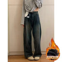 Jeans Women's Straight Loose Spring Autumn and Winter 2025 New High Waist Slimming Small Wide Leg Trousers