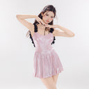 Swimsuit Women's 2024 New Slim Look Meat Covering Pure Desire Pink Sexy Skirt Conservative Hot Spring Vacation