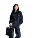 Distressed Denim Jacket for Women 2025 Spring and Autum Petite Short Lapel Versatile Jacket Top
