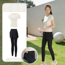 Yoga Clothing Suit for Women 2025 New Flesh-Covering Running Suit for Women Morning Running Sports Fitness Quick-Drying Clothing Wholesale