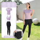 Yoga Clothing Suit for Women 2025 New Flesh-Covering Running Suit for Women Morning Running Sports Fitness Quick-Drying Clothing Wholesale