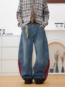 Retro High-Waisted Wide-Leg Jeans for Women Spring and Autumn 2025 New Loose Slimming Drape Straight Pants
