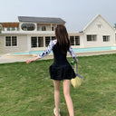 One-Piece Swimsuit for Women, Long-Sleeved, Large Size, Fat Mm, Hot Spring Swimming Pool, Special for Adults, Conservative and Slightly Fat Girls to Cover Their Flesh