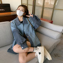 Reality Pats 2023 Korean Denim Coat Spring Casual Loose Design Sense Niche Street Top Small All-Match