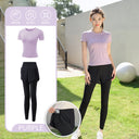 Yoga Clothing Suit for Women 2025 New Flesh-Covering Running Suit for Women Morning Running Sports Fitness Quick-Drying Clothing Wholesale
