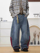 Retro High-Waisted Wide-Leg Jeans for Women Spring and Autumn 2025 New Loose Slimming Drape Straight Pants
