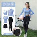 Yoga Clothing Suit for Women 2025 New Flesh-Covering Running Suit for Women Morning Running Sports Fitness Quick-Drying Clothing Wholesale