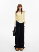 American-style Tannin Low-waist Wide-leg Jeans Women's 2025 Distinctive Slimming All-match Retro Loose Straight Pants
