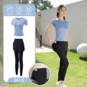 Yoga Clothing Suit for Women 2025 New Flesh-Covering Running Suit for Women Morning Running Sports Fitness Quick-Drying Clothing Wholesale