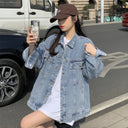Spring and Autumn 2024 New Explosions Denim Coat Fashion Jacket Top Small Loose Early Spring Coat Women