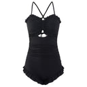 Swimsuit Women's One-Piece Sexy 2025 New Korean Ins Swimsuit Conservative Belly-Covering Slimming Look Small Breasts Fairy Gathered Summer