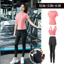 Yoga Clothing Suit for Women 2025 New Flesh-Covering Running Suit for Women Morning Running Sports Fitness Quick-Drying Clothing Wholesale