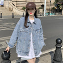 Spring and Autumn 2024 New Explosions Denim Coat Fashion Jacket Top Small Loose Early Spring Coat Women