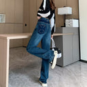 Wide Leg Jeans Women's Summer 2024 New Explosions Design Sense Niche High Waist Straight Loose Mop Pants